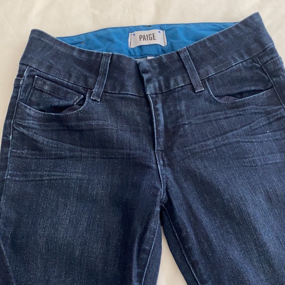Paige flare dark wash jeans size 25 - Picture 3 of 10